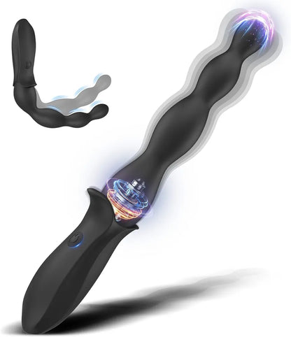 Dual-Motor Silicone Anal Plug with 10 Vibration Modes - Beginner-Friendly Prostate Massager