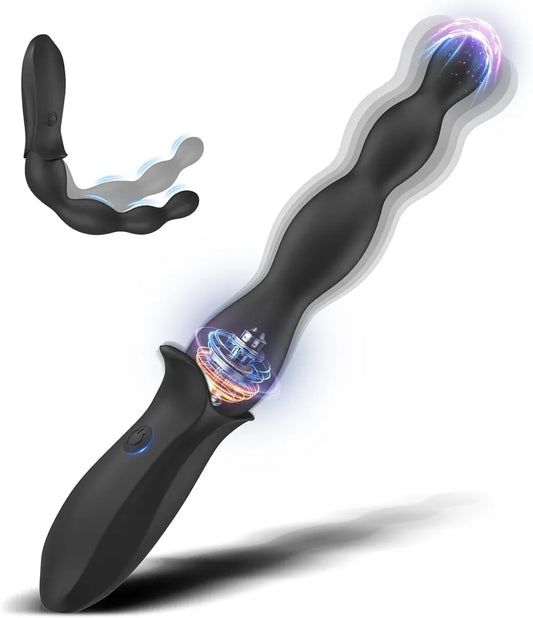 Dual-Motor Silicone Anal Plug with 10 Vibration Modes - Beginner-Friendly Prostate Massager