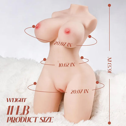 Sexpower 11LB Realistic 3-in-1 Female Torso Masturbator with Storage Bag and Cleaning Kit