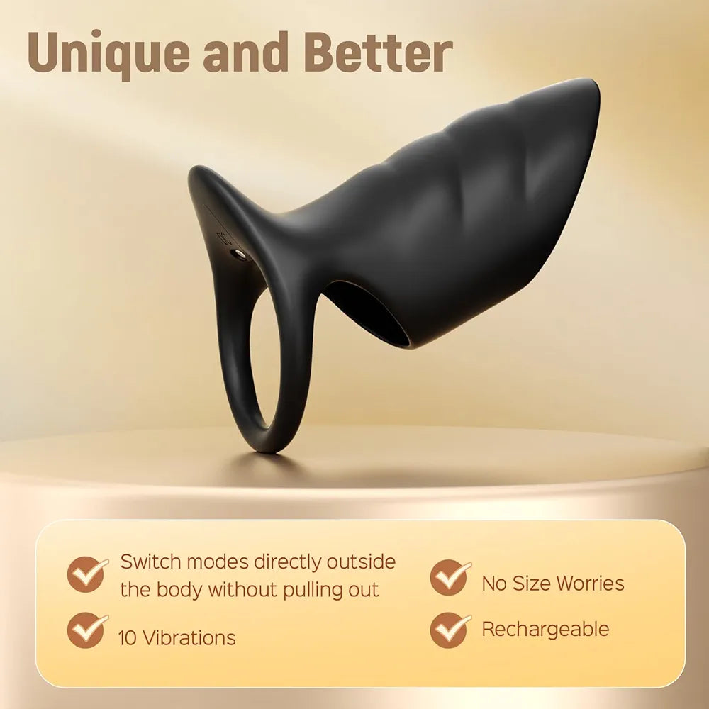 10-Mode Vibrating Penis Ring and Sleeve for Enhanced Stimulation and Performance