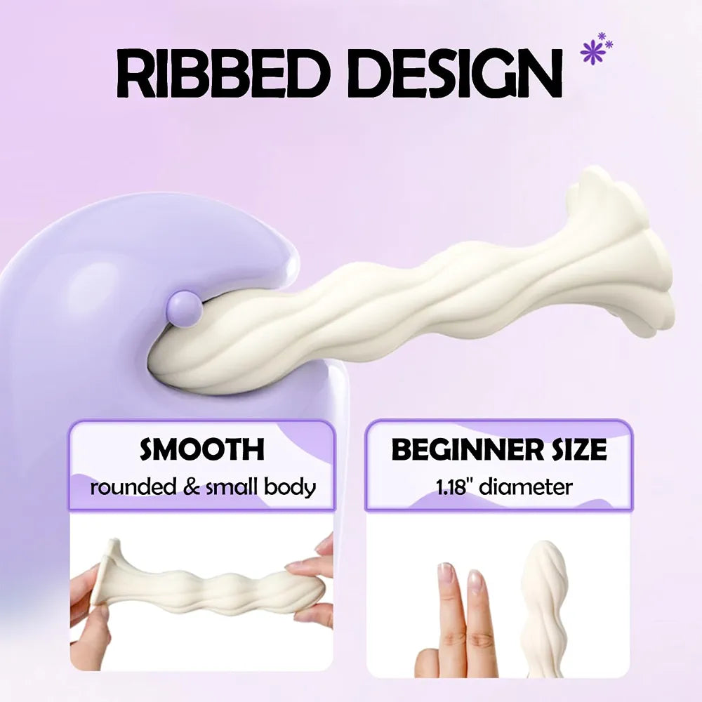 Premium Silicone Anal Beads with Flower Suction Base for Beginner Training and Prostate Massage