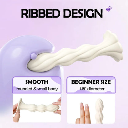 Premium Silicone Anal Beads with Flower Suction Base for Beginner Training and Prostate Massage