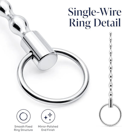 5.12 Inch Stainless Steel Screw-Threaded Urethral Sound Dilator and Penis Plug