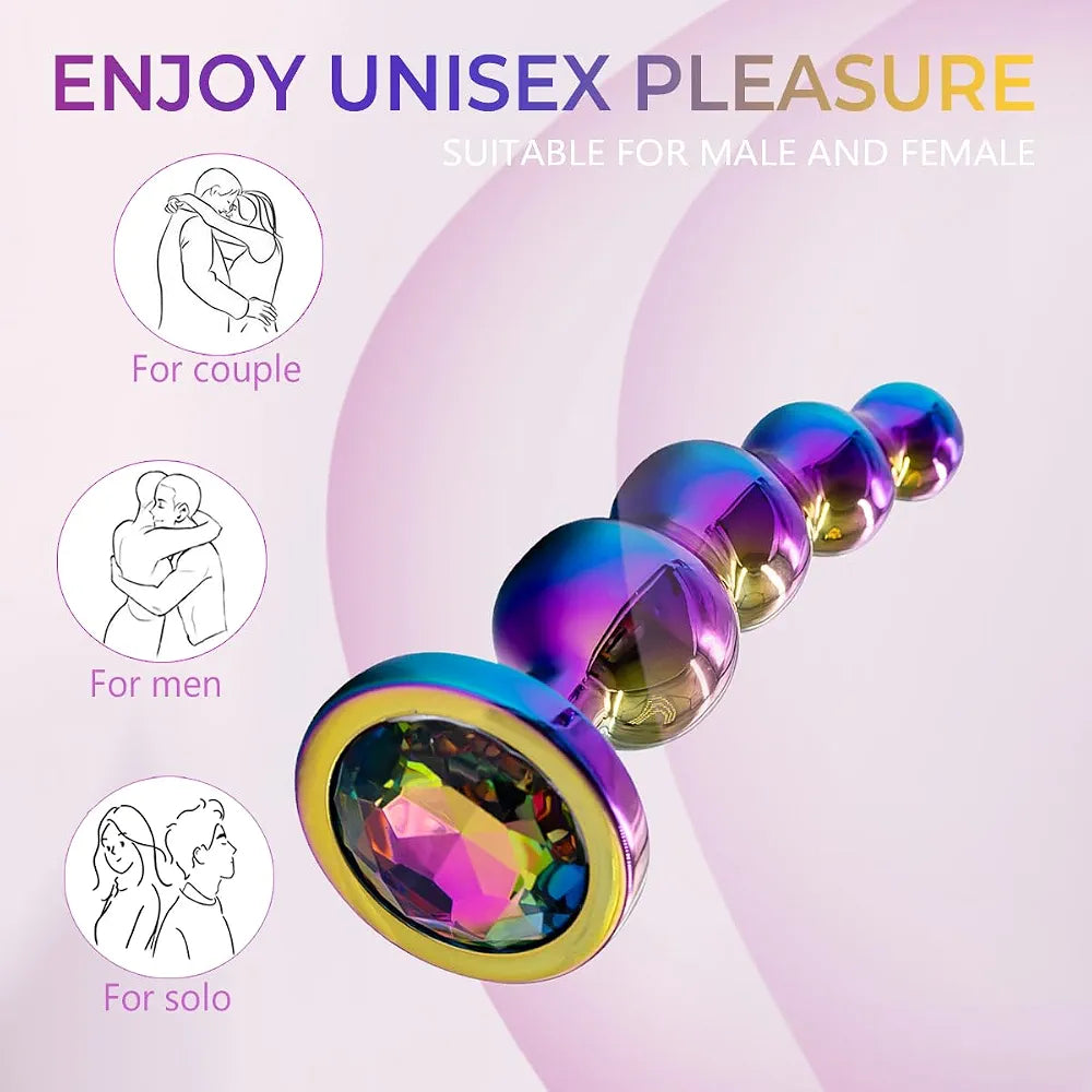Premium Stainless Steel Anal Plug Set - 3-Piece Jewelry-Inspired Prostate Massager and Training Kit
