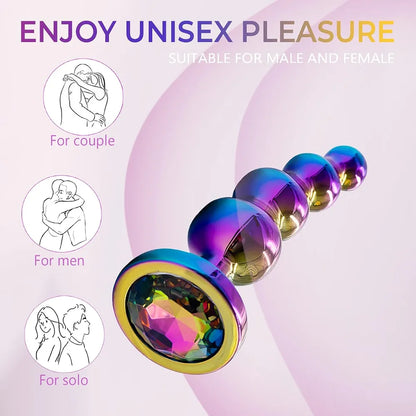 Premium Stainless Steel Anal Plug Set - 3-Piece Jewelry-Inspired Prostate Massager and Training Kit