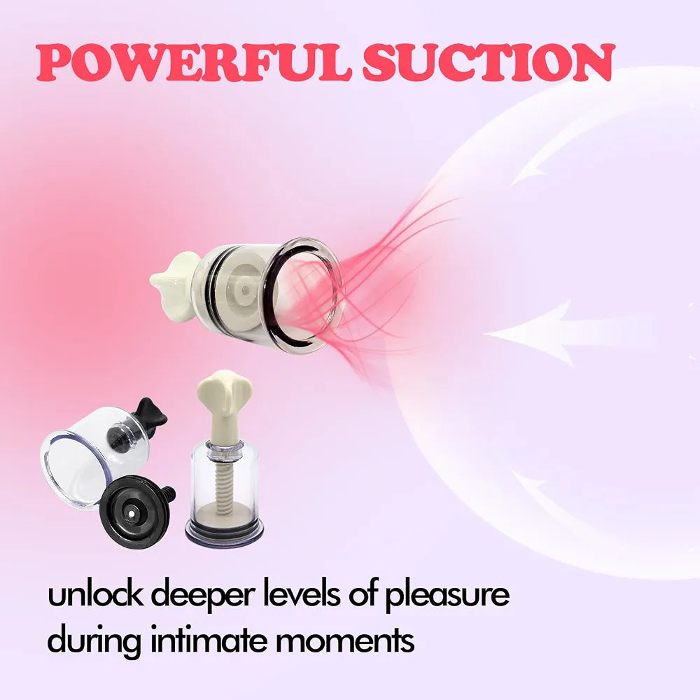 8-Piece Vacuum Suction Cup Set for Clitoral and Nipple Stimulation