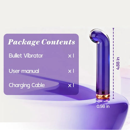 Premium 10-Speed Mini Wand Vibrator for Targeted Clitoral and G-Spot Stimulation