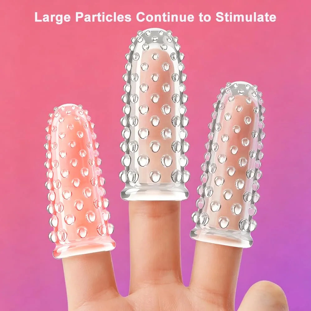 4-Piece Silicone Finger Vibrator Set for Intimate Stimulation and Couples Play