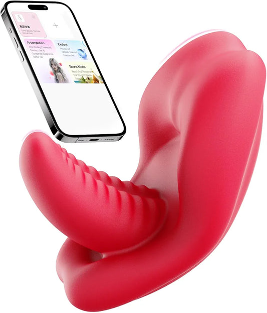 Dual-Motor App-Controlled Wearable Panty Vibrator with 10 Modes for Clitoral and G-Spot Stimulation