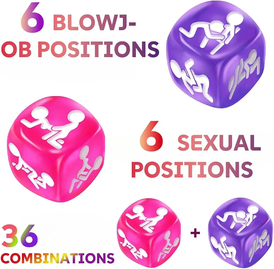 Romantic Adult Dice Game for Couples - Fun Bedroom Activity Set