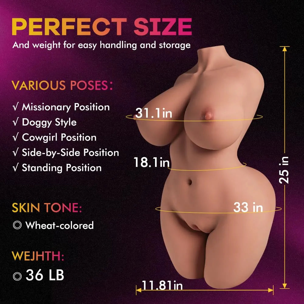 36LB Life-Size Flexible Realistic Adult Love Doll with Soft Features