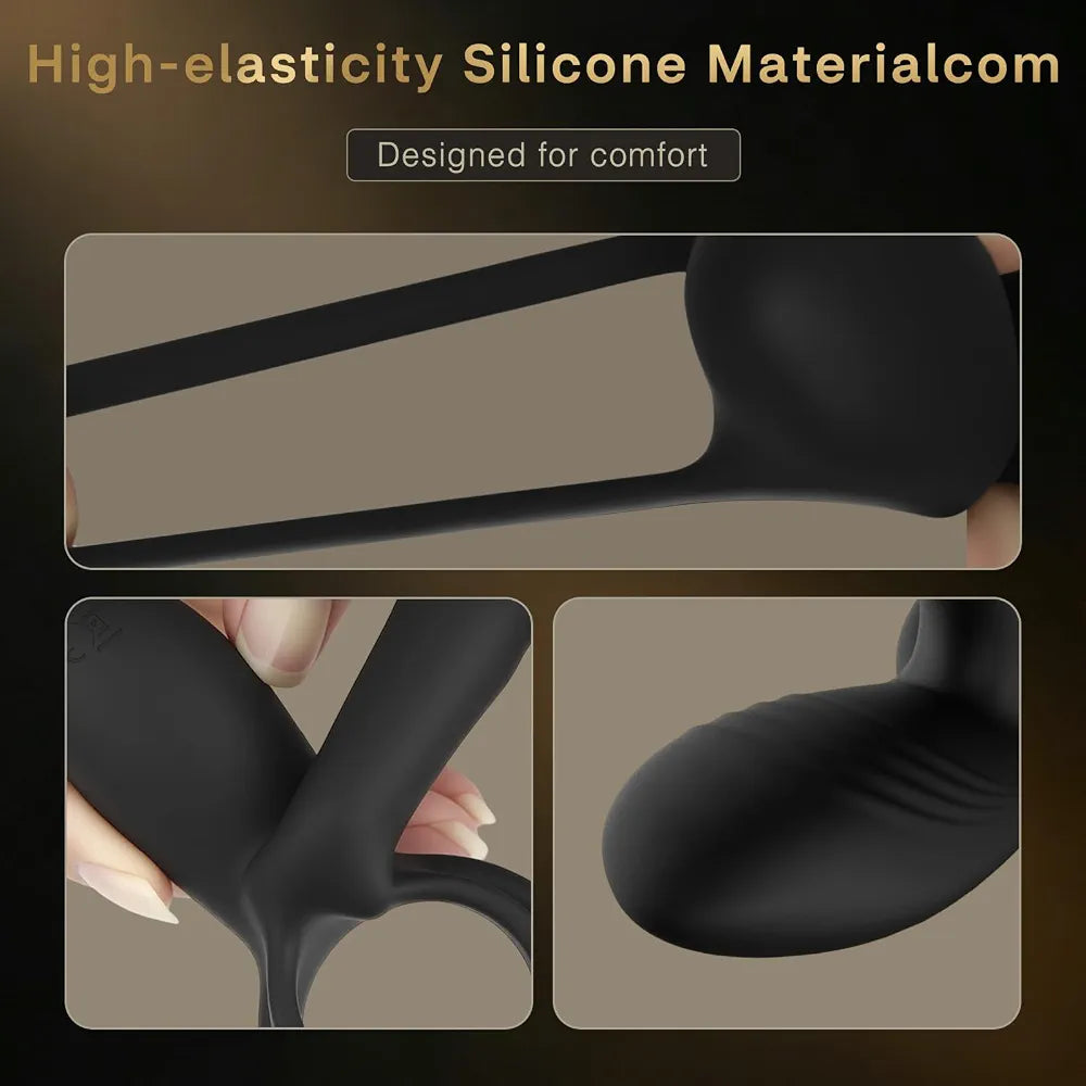 Ultimate 360-Degree Twisting Vibrating Penis Ring with 10 Modes for Couples