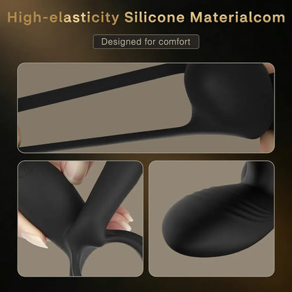 Ultimate 360-Degree Twisting Vibrating Penis Ring with 10 Modes for Couples