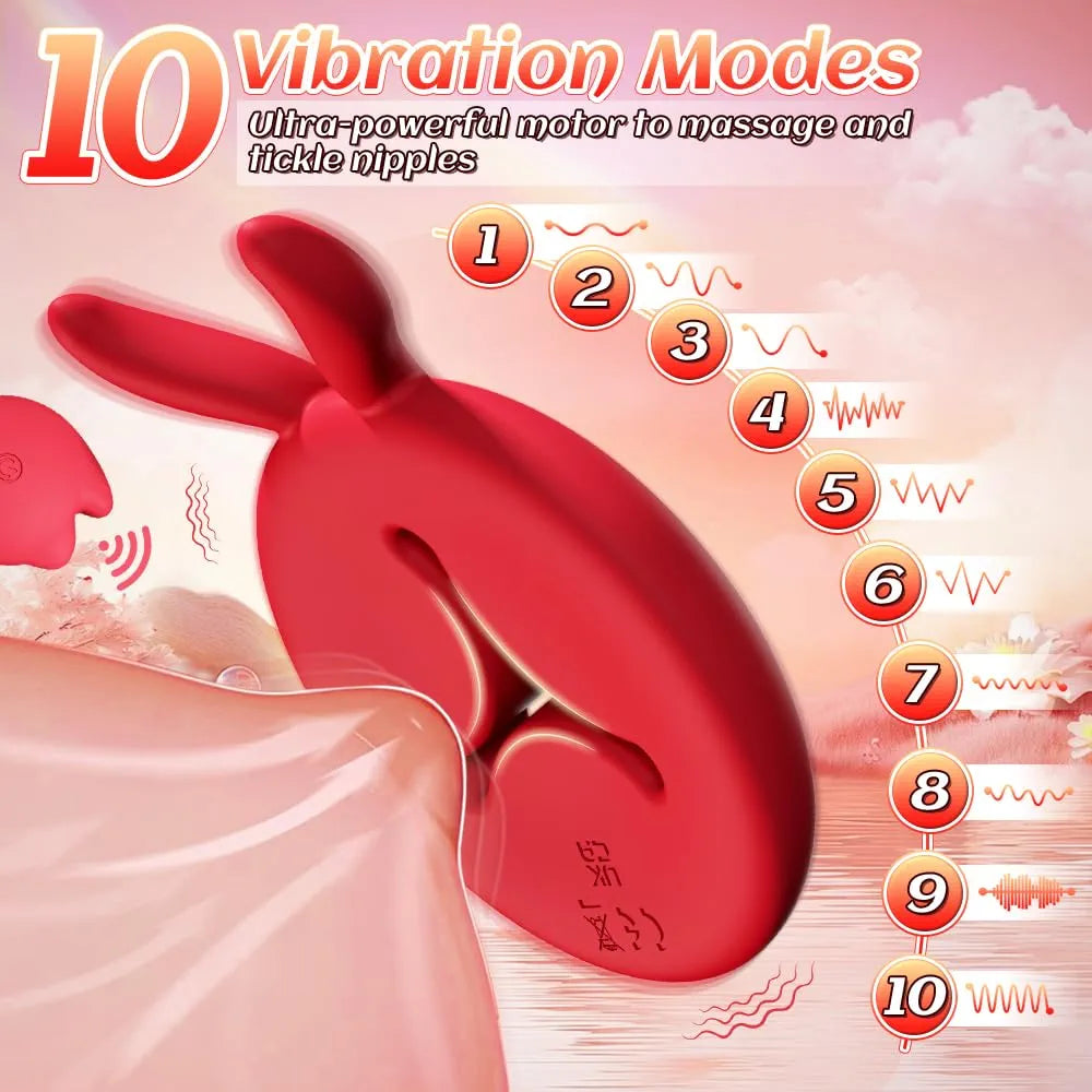 4-in-1 Adjustable Nipple Clamps and Vibrating Stimulator Set for Enhanced Sensory Play
