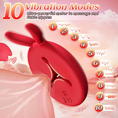 4-in-1 Adjustable Nipple Clamps and Vibrating Stimulator Set for Enhanced Sensory Play