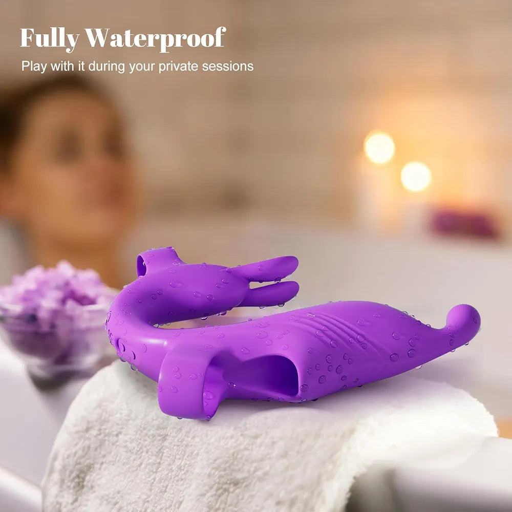 10-Mode Waterproof Finger Vibrator for Couples - Discreet Clitoral and G-Spot Stimulator