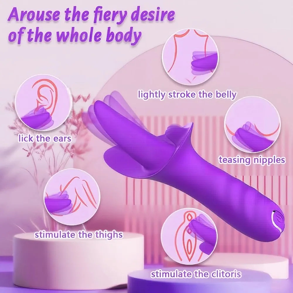 Rechargeable Silicone Clitoral and G-Spot Vibrator with 90 Stimulation Modes