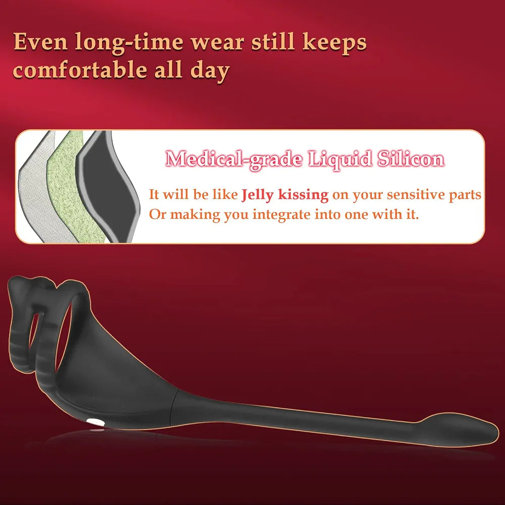 Remote-Controlled Prostate Massager and Vibrating Penis Ring Set