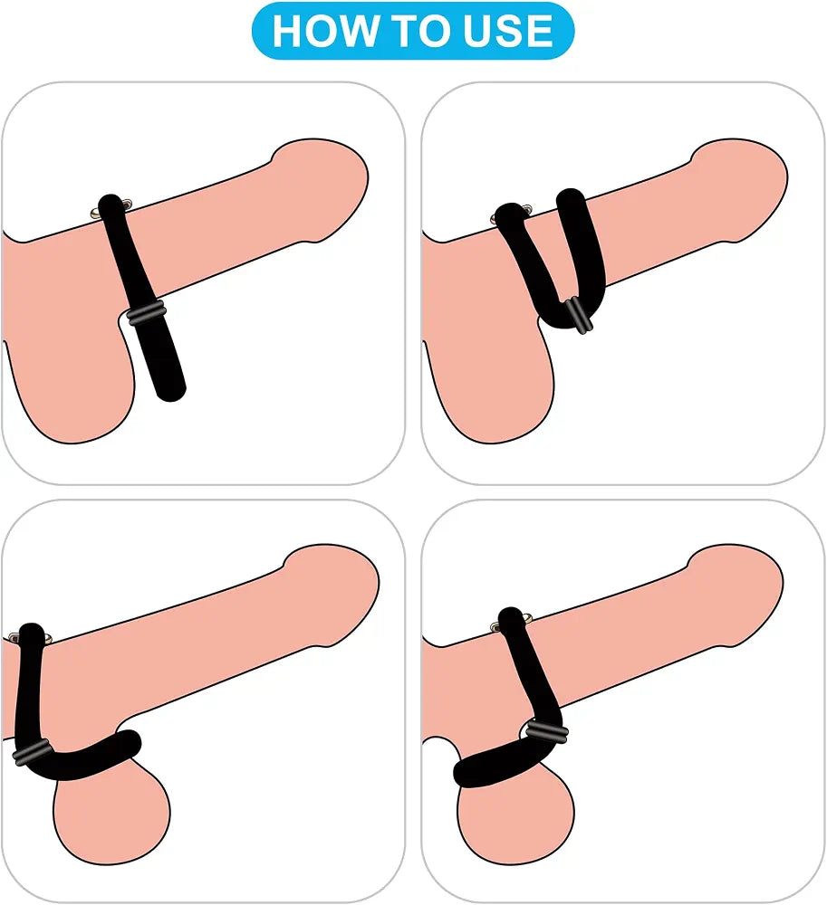 AnyFit Pro Adjustable Silicone Dual-Ring Erection Enhancer and Ball Stretcher