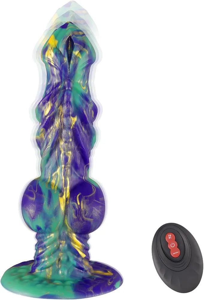 Remote-Controlled Realistic Fantasy Thrusting Vibrator with Suction Base
