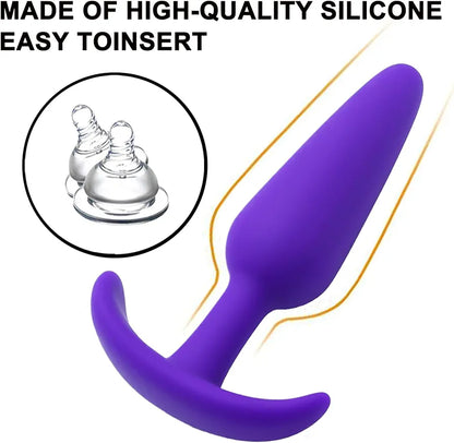 3-Piece Silicone Anal Training Kit with Flared Base for Beginners and Advanced Users
