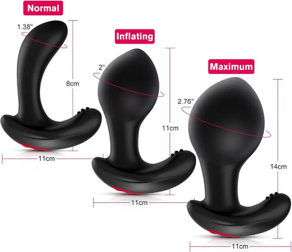 Inflatable Remote-Controlled Prostate Massager with 10 Vibration Modes