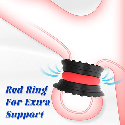 8-Piece Silicone Penis Ring and Sleeve Set for Enhanced Erection and Performance