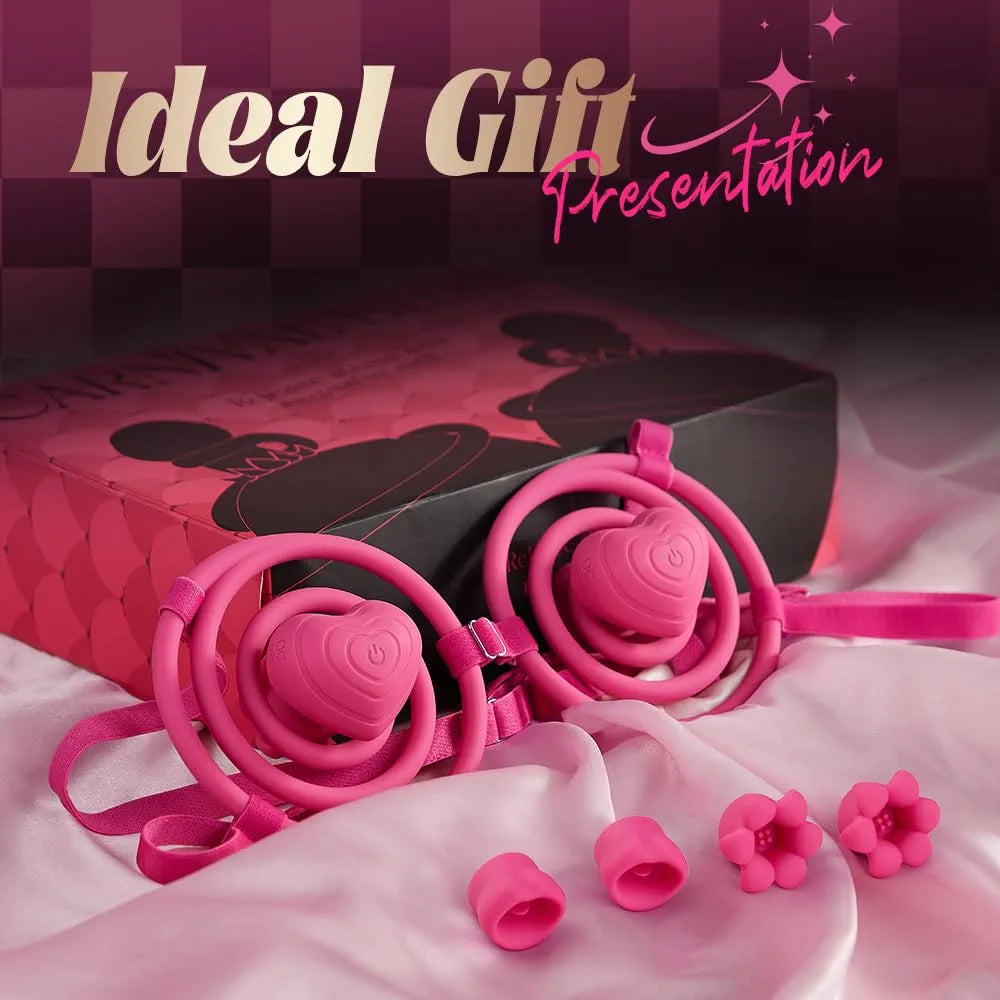 6-in-1 App-Controlled Wearable Nipple Stimulator with 10 Vibration Modes