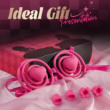 6-in-1 App-Controlled Wearable Nipple Stimulator with 10 Vibration Modes