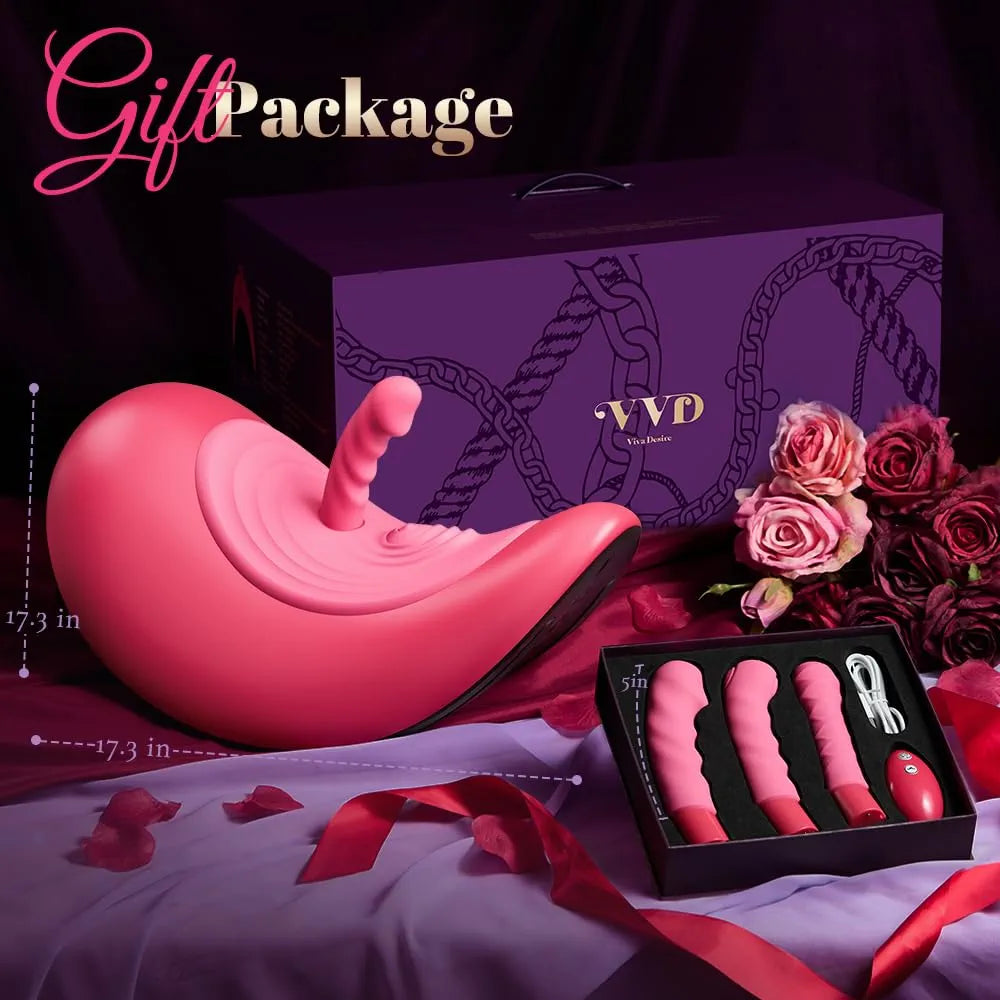 VVD Wireless Remote-Controlled Thrusting Sex Machine with Clitoral Stimulation and Riding Saddle for Women