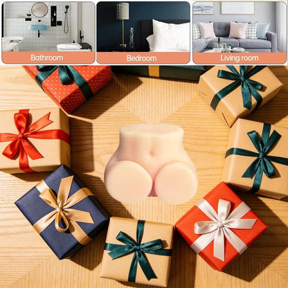 Realistic 1.3LB TPE Mini Torso Masturbator with Dual Vaginal and Anal Channels
