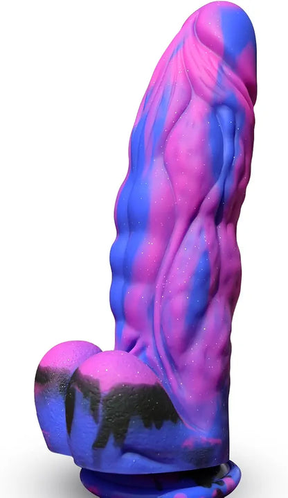 9.5'' Realistic Fantasy Silicone Dildo with Suction Cup - Thick 2.4'' Diameter G-Spot Stimulator