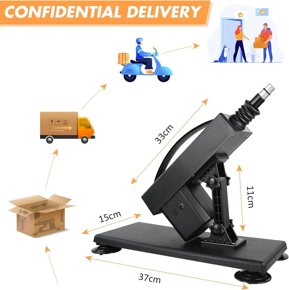 Professional Automatic Thrusting Sex Machine with Suction Cup and 3 XLR Attachments