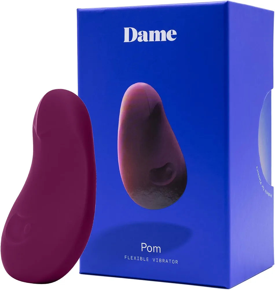Dame Products Pom Rechargeable Waterproof Personal Massager - Plum