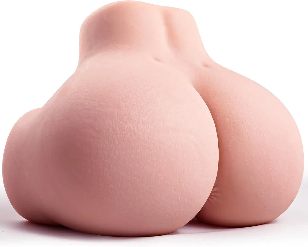 8LB Realistic TPE Male Masturbator with Dual-Channel Vaginal and Anal Texture, Includes Storage Bag and Maintenance Kit