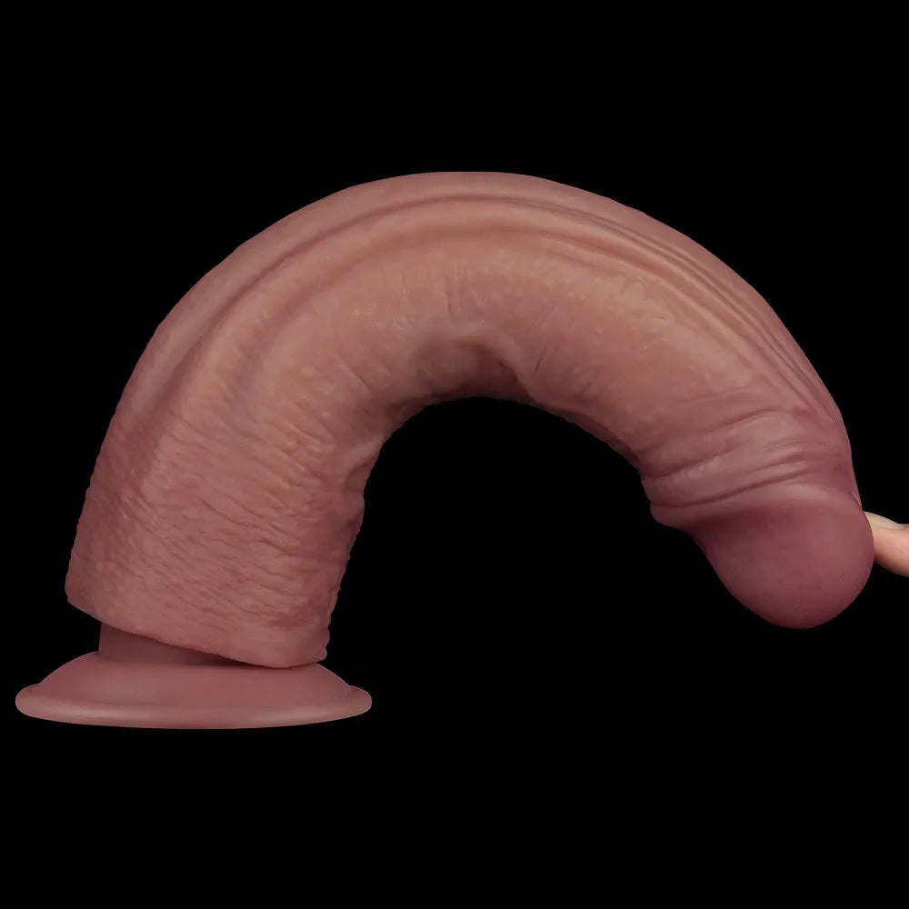 10.5" Realistic Vibrating Fantasy Dildo with Suction Cup and 10 Vibration Modes for G-Spot Stimulation