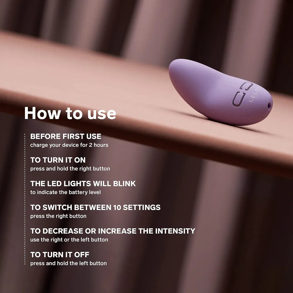 LELO Lily 3 Rechargeable Mini Bullet Vibrator - 10 Pleasure Settings, Waterproof & Whisper-Quiet - Calm Lavender
