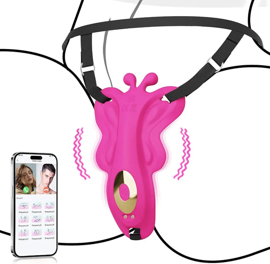 Discreet Butterfly Wearable Thong Vibrator with App Control and 9 Vibration Modes