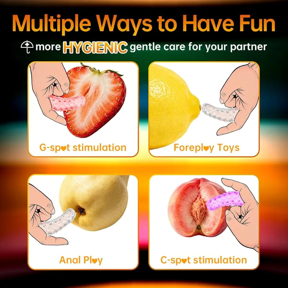Silicone Finger Sleeve Clitoral and G-Spot Stimulator for Couples