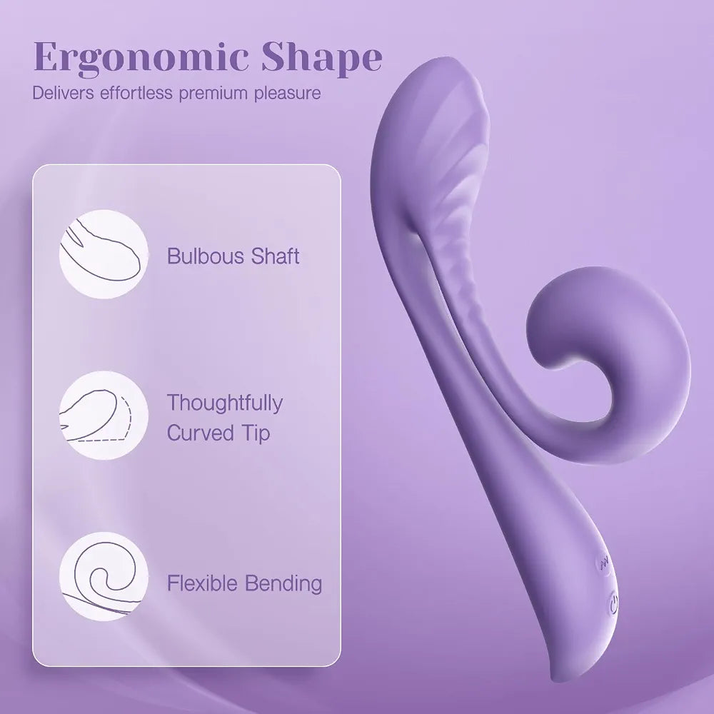 Tracy's Dog Dual-Stimulation Rabbit Vibrator with 10 Vibration Modes, Flexible Silicone G-Spot and Clitoral Massager