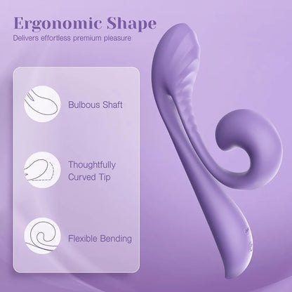 Tracy's Dog Dual-Stimulation Rabbit Vibrator with 10 Vibration Modes, Flexible Silicone G-Spot and Clitoral Massager