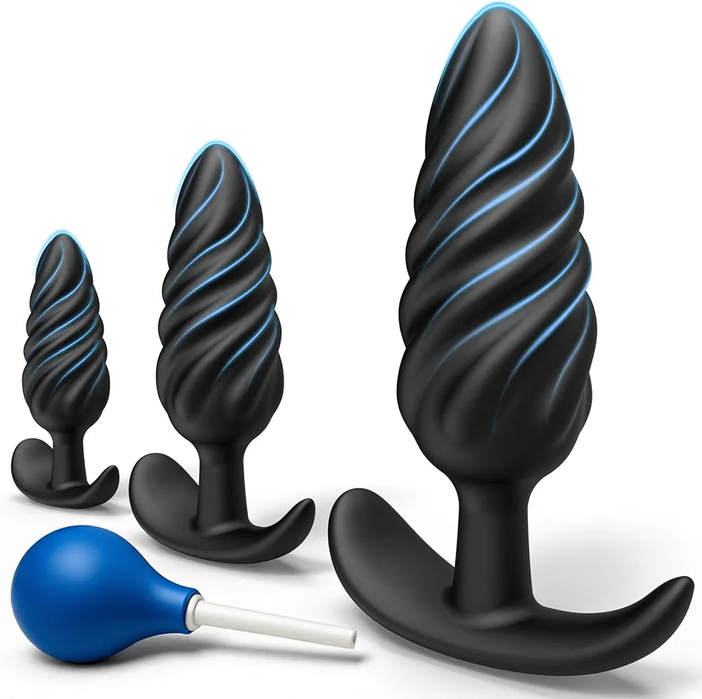 Premium 4-Piece Silicone Anal Training Plug Set for Beginners and Advanced Users