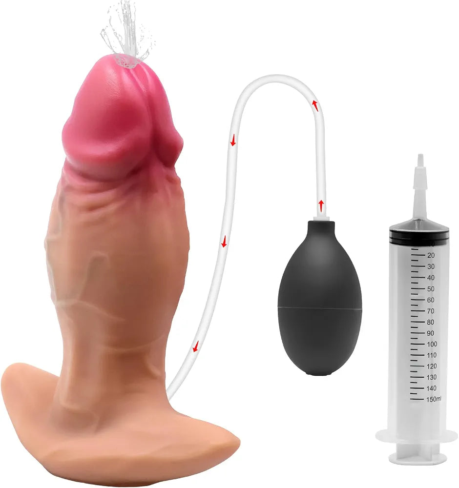 Premium Silicone Squirting Anal Training Plug with Flared Base for Couples
