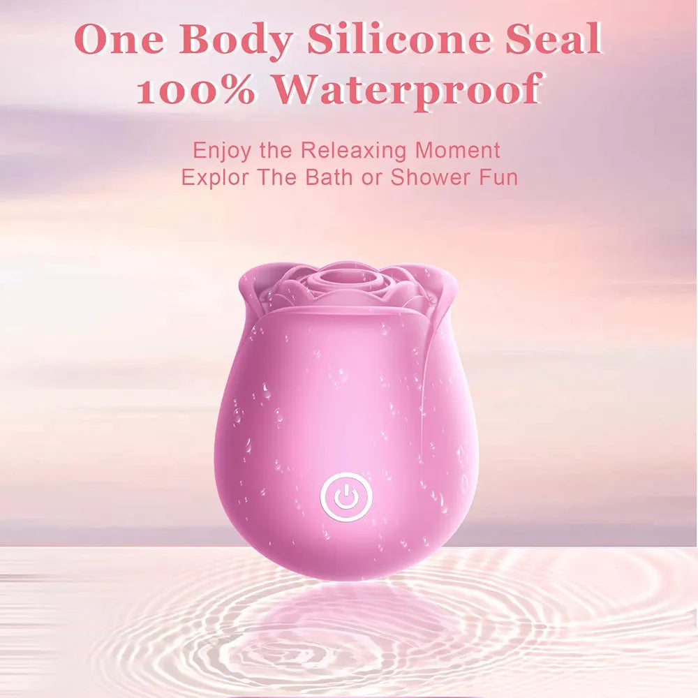 Rose-Shaped Clitoral Suction Vibrator with 10 Vibration Modes for Targeted Stimulation
