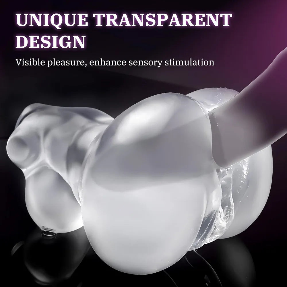 Realistic Dual-Channel Male Masturbator with Textured Vagina and Anal Simulation