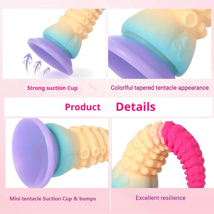 Realistic Fantasy Octopus Tentacle Dildo with Suction Cup and Prostate Stimulator
