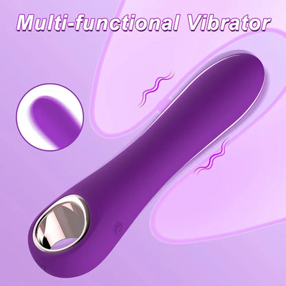 10-Mode Silicone Bullet Vibrator - G-Spot, Clitoral, and Nipple Stimulator for Women and Couples