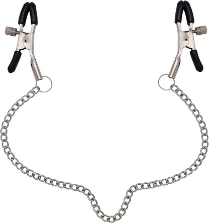 Adjustable Stainless Steel Nipple Clamps for Couples Erotic Stimulation
