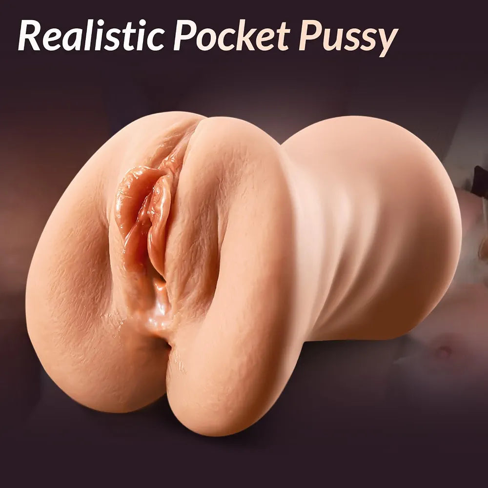 3-in-1 Realistic Male Masturbator: 7.1" Textured Stroker with Mouth, Vagina, and Anus for Endurance Training