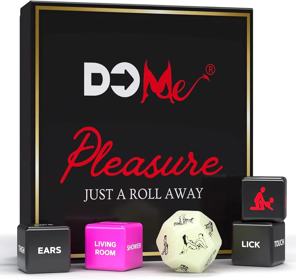 Deluxe 5-Piece Adult Intimacy Dice Set with Storage Case and Guide